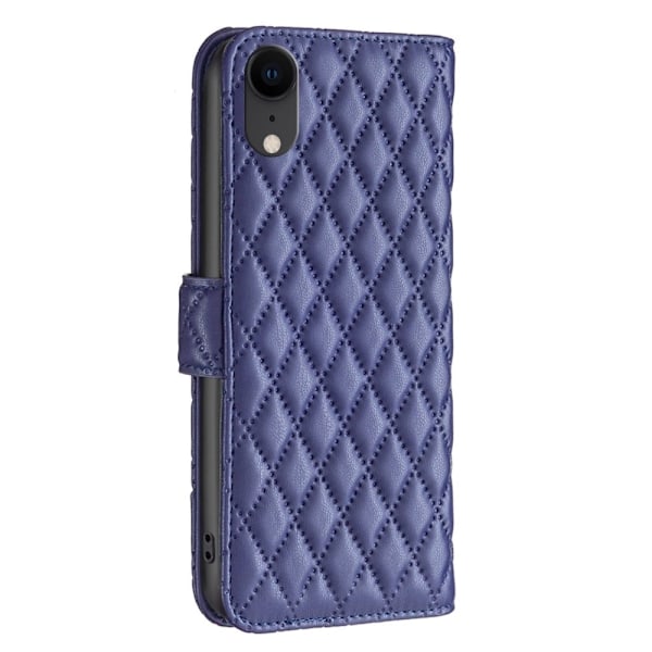 Matt iPhone Xr fodral med rombmönster - Blå Blå