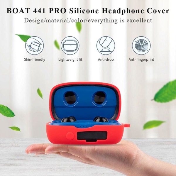 Boat Airdopes 441 Pro silicone case with buckle - Black Black