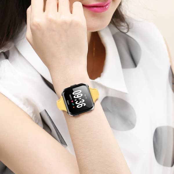 Fitbit Versa strömlinjeformad design klockarmband ersättning - Gul Gul