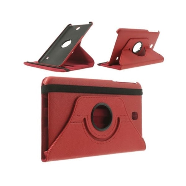 3-Sixty (Rød) Samsung Galaxy Tab 4 8.0 Læder Flip Etui Red