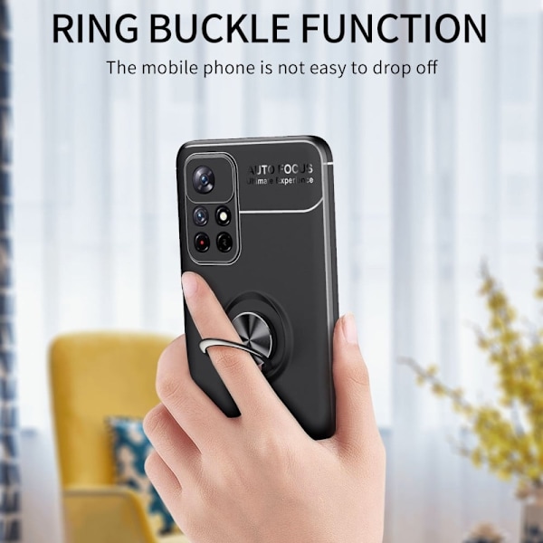 Ringo Etui Xiaomi Redmi Note 11T 5G / Note 11s 5g - Sort / Rød Black