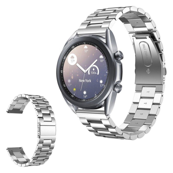 Samsung Galaxy Watch 3 (41mm) rustfrit stål rem - sølv Silver grey