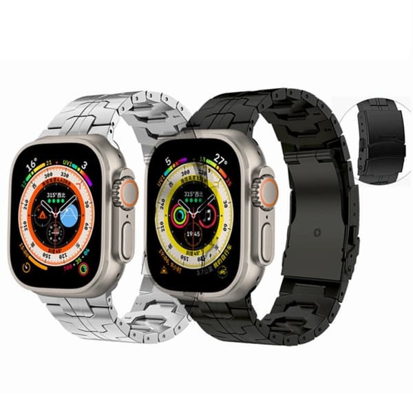 Apple Watch Series 8 (45mm) / Watch Ultra titanium stålrem - Sort Black