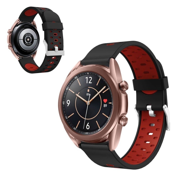 Samsumg Galaxy Watch 3 (41mm) dual color silikon klockarmband - Svart