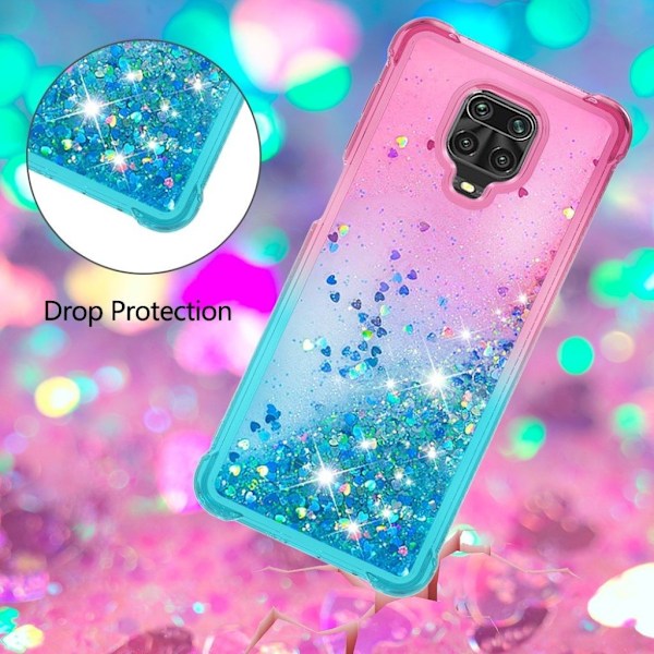Princess Xiaomi Redmi Note 9S / Xiaomi Redmi Note 9 Pro kotelot - Ruusu / Syaani Green