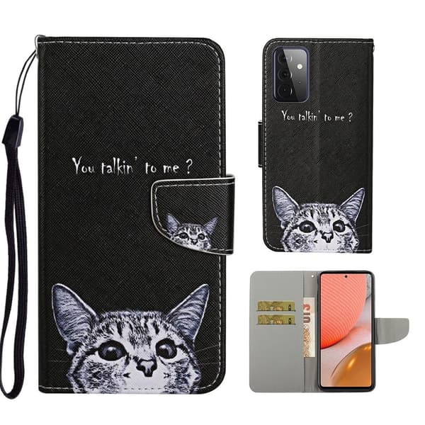 Wonderland Samsung Galaxy A72 5G Flip etui - Kat Black