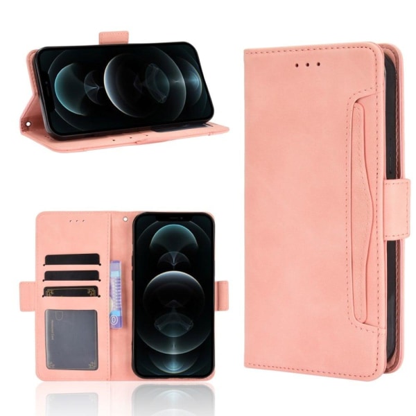 Modernt iPhone 13 Pro Max fodral med plånbok - Rosa Rosa