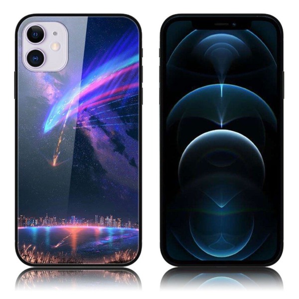 Mønstertryk Glas og fleksibelt og stødsikkert kombinationscover iPhone 12 Pro / iPhone 12 - By Multicolor