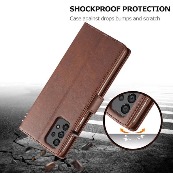 LC.IMEEKE Samsung Galaxy A73 flip etui - Brun Brown