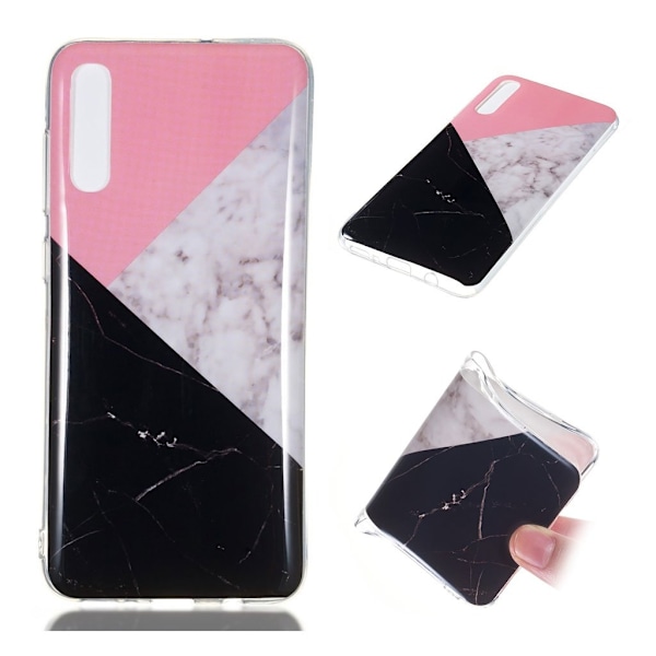 Marble design Samsung Galaxy A70 kotelot - Tyyli D Multicolor
