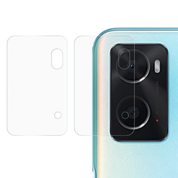 Oppo A76 / A36 2,5D hærdet glas til beskyttelse af kameralinsen Transparent