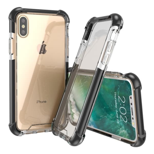 iPhone X akrud/silikon cover - Svart/hvit Black