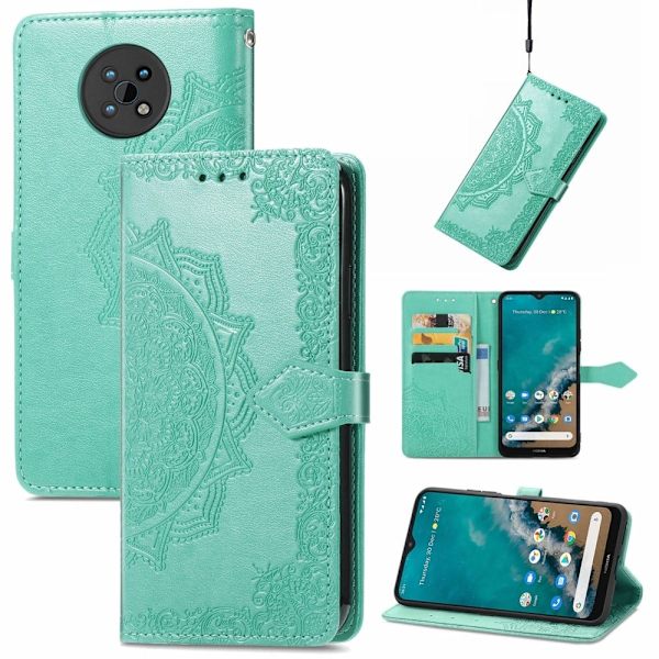 Mandala Nokia G50 Flip Etui - Grøn Green