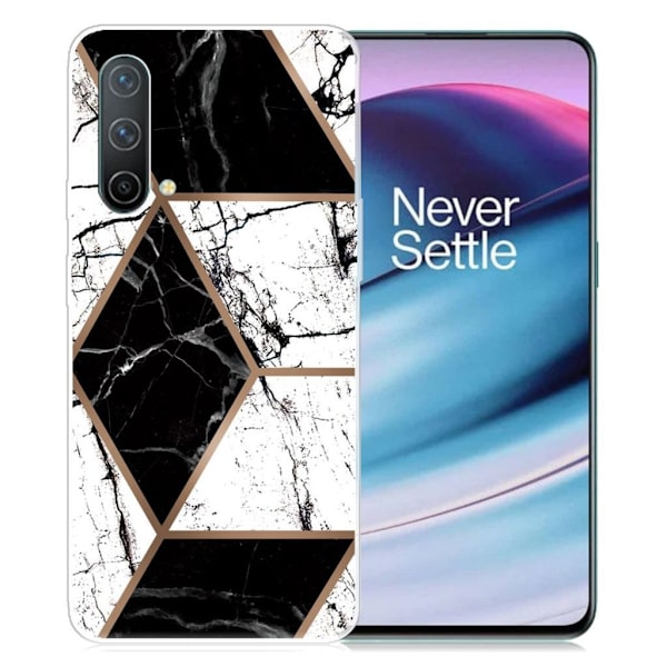 Marmormotiv OnePlus Nord CE 5G skal - Svart Och Vit Marmorform multifärg