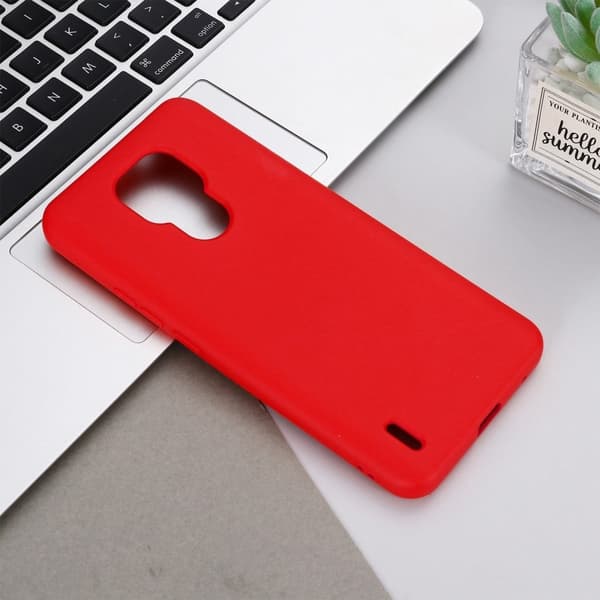 Matte Liquid Silikone Cover til Motorola Moto E7 - Rød Red