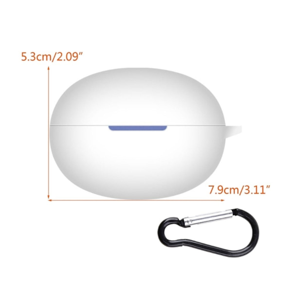 Realme Buds Air 5 silikoneetui med spænde - Sort Black