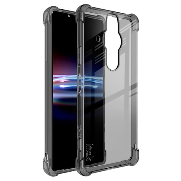 IMAK Airbag Cover Sony Xperia Pro-I:lle - Läpinäkyvä Musta Transparent