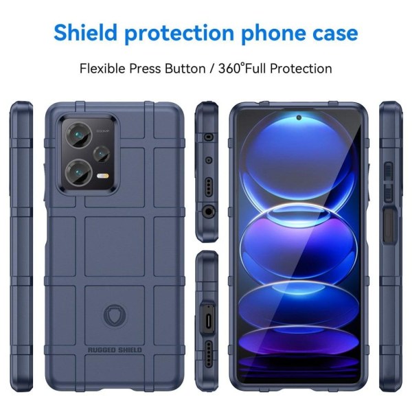 Rugged Shield Xiaomi Redmi Note 12 Pro Plus skal - Blå Blå
