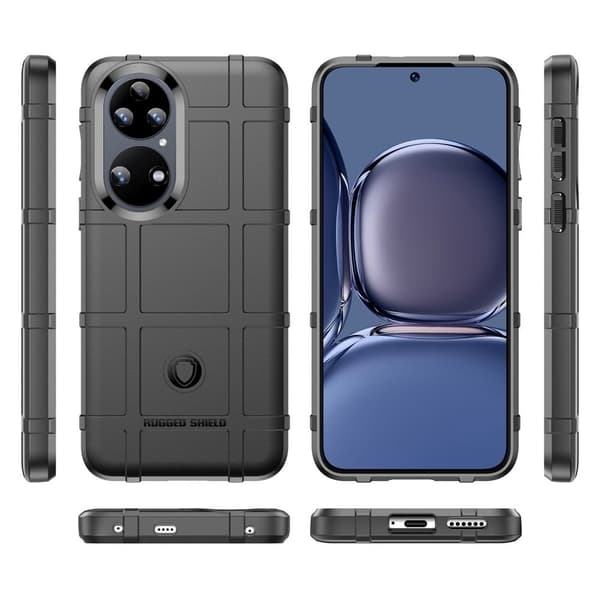 Rugged Shield Etui Huawei P50 Pro - Svart Black