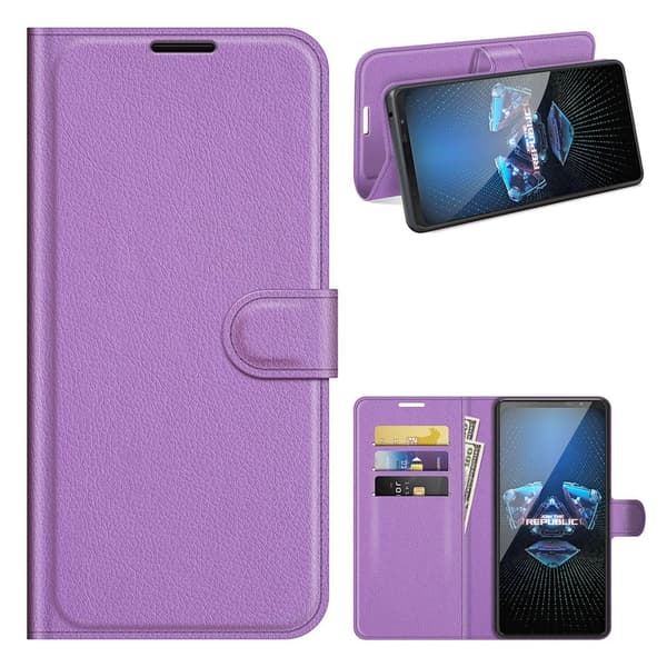 Classic Asus Rog Phone 5 Flip Etui - Lilla Purple