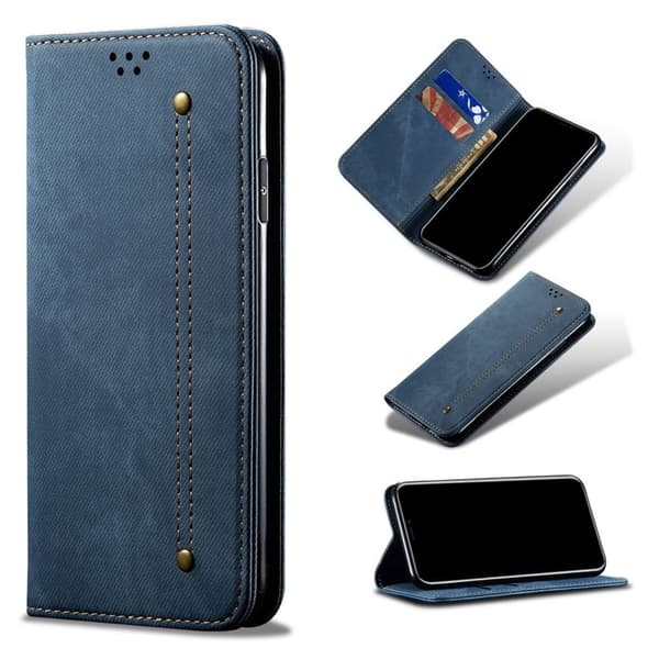 Jeans Samsung Galaxy A70 Flip case - Blå Blue