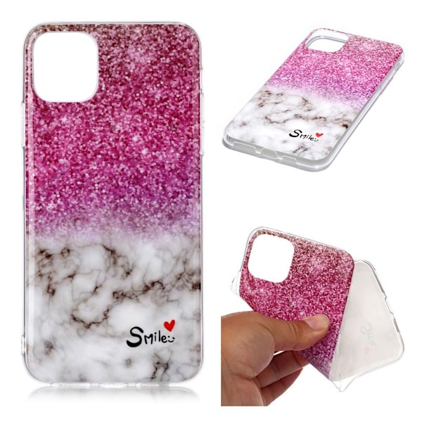 Marble iPhone 11 Pro Max kuoret - Säihkyvä Marmori Kuvio Pink