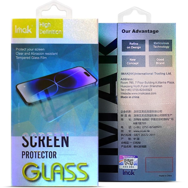 IMAK H Samsung Galaxy A34 5G hærdet glas skærmbeskytter Transparent