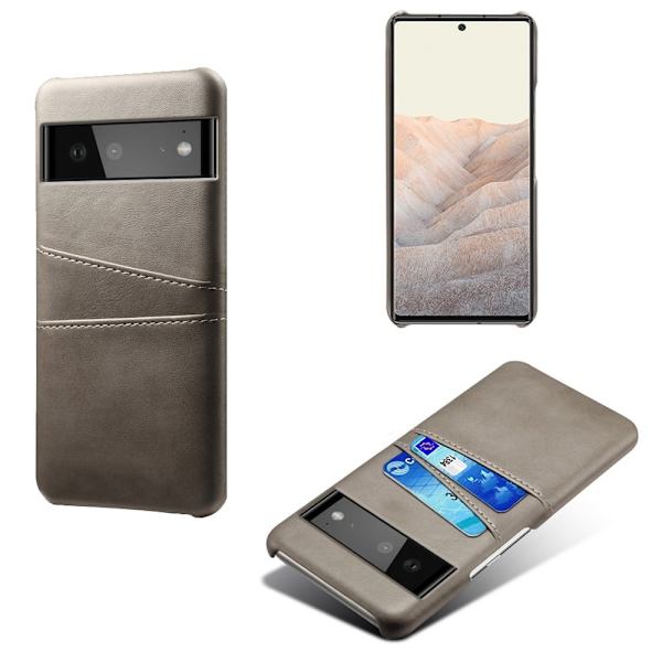 Dual Card Etui Google Pixel 6 - Grå Silver grey