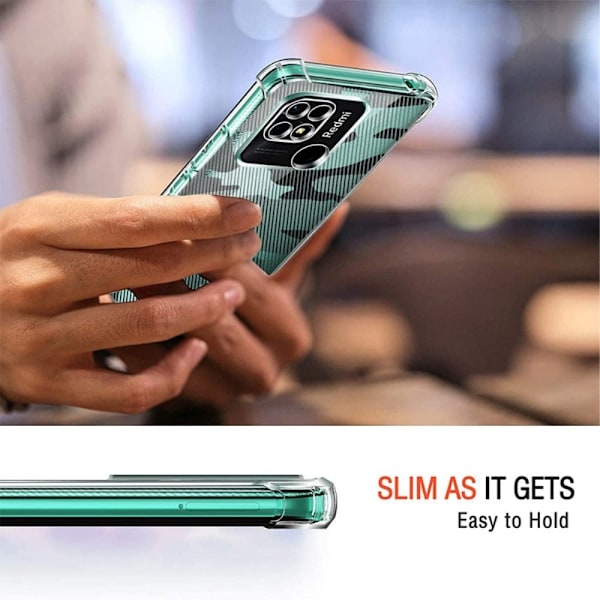 RZANTS halvgenomskinligt fodral med coolt tryck och hörnskydd för Xiaomi Redmi 10C Transparent