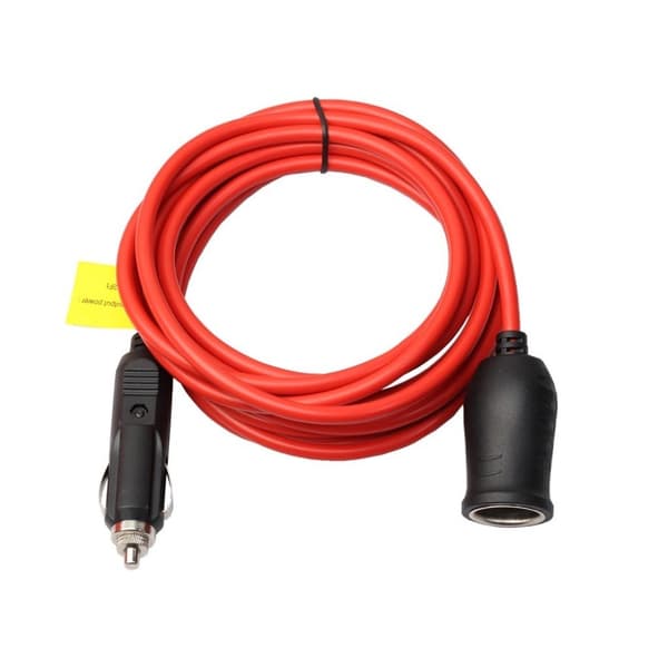 Universal sigarett tenner plug hann til hunn 12v/24v - rød Black