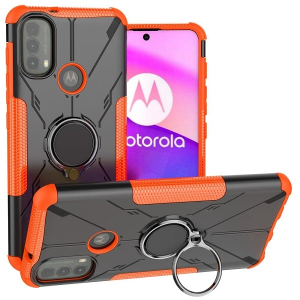 Kickstand cover with magnetic sheet for Motorola Moto E30 / E40 Orange