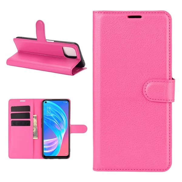 Classic Oppo A72 5G flip etui - Rose Pink