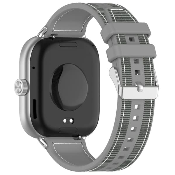 Silikone rem Xiaomi Smart Band 9 Pro / 8 Pro / Redmi Watch 4 Composite Woven Watch Band - Grå Silver grey