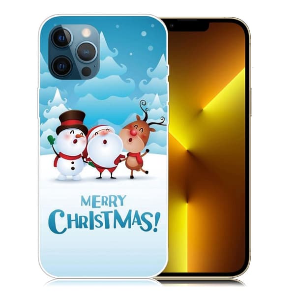 Christmas Series Santa Deer Pattern IMD Flexible Protective mobil cover iPhone 13 Pro Max 6.7 inch - Snefelt Multicolor