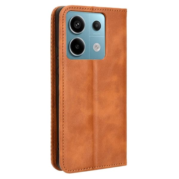 Bofink Vintage Xiaomi Redmi Note 13 Pro 5G  lærveske - Brun Brown