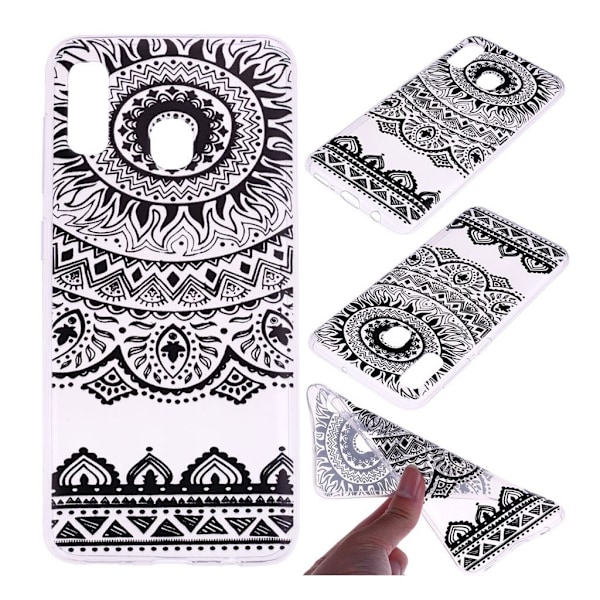 Deco Samsung Galaxy A20e cover - Sort Blomst Black