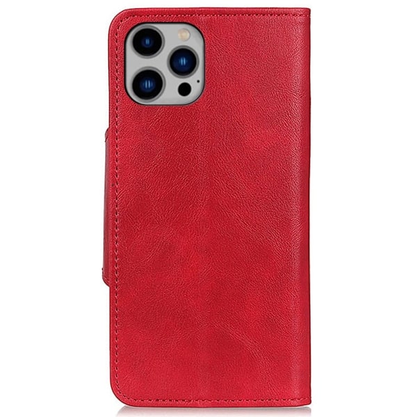 Alpha iPhone 14 Plus læder flip etui - Rød Red