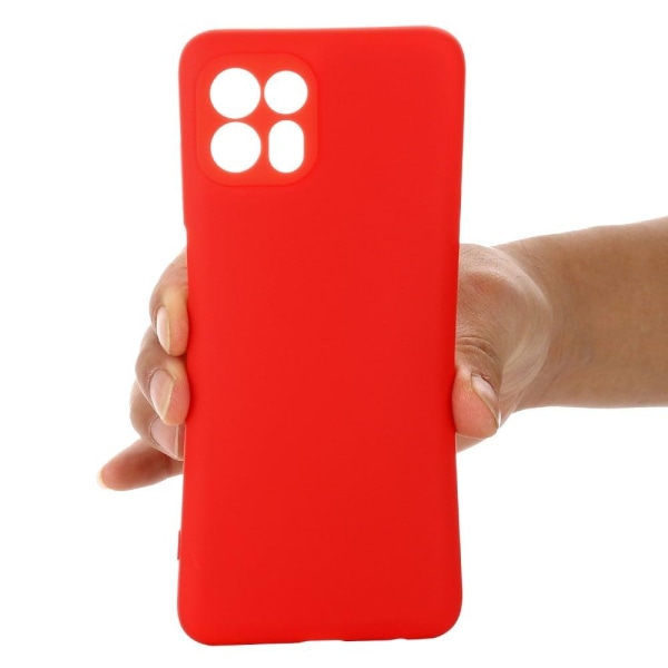 Matte Liquid Silikone Cover til Motorola Edge 20 Lite - Rød Red