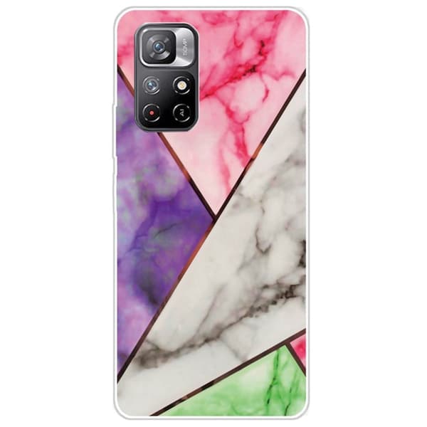 Marble Xiaomi Redmi Note 11 Pro Plus 5G Etui - Lilla / Rose / Hvit / Grønn Multicolor