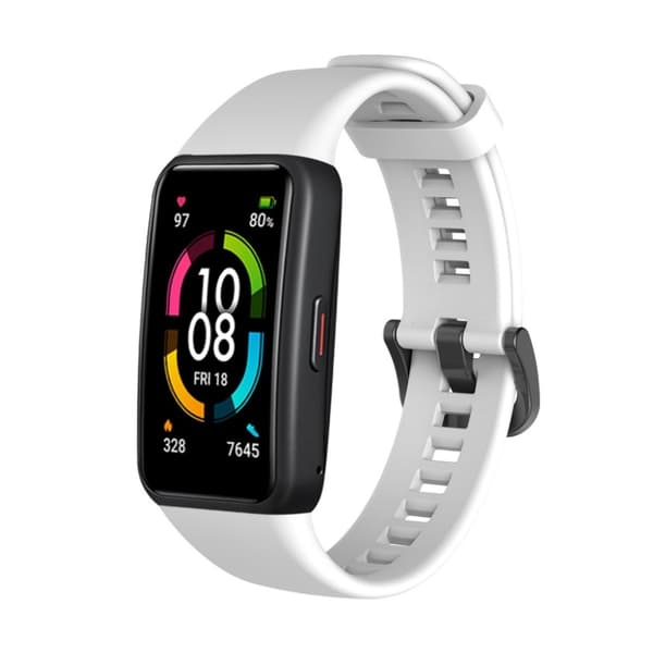 Honor Band 6 enkelt silikonarmbånd - Hvit White