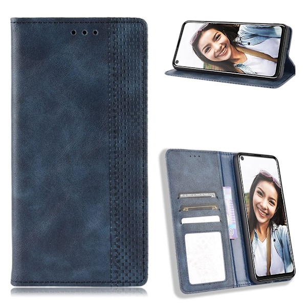 Bofink Vintage HTC U20 5G Læder Etui - Blå Blue
