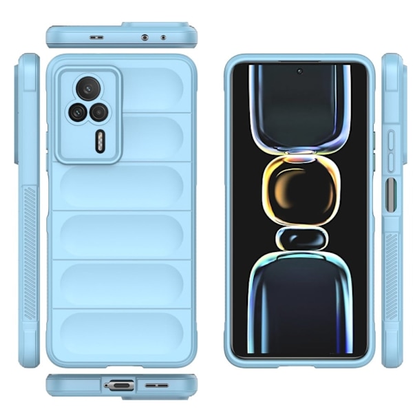 Mjukt greppformat Xiaomi Redmi K60E skal - Blå Blå