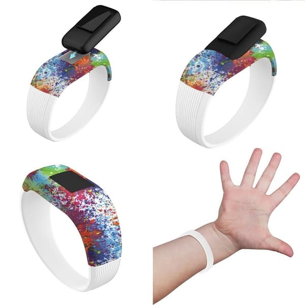 Garmin Vivofit JR -kellon ranneke - Koko: S - Värikäs Maalaus Multicolor