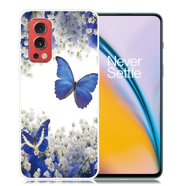 Deco OnePlus Nord 2 5G Suojakotelo - Blue Butterflies Blue