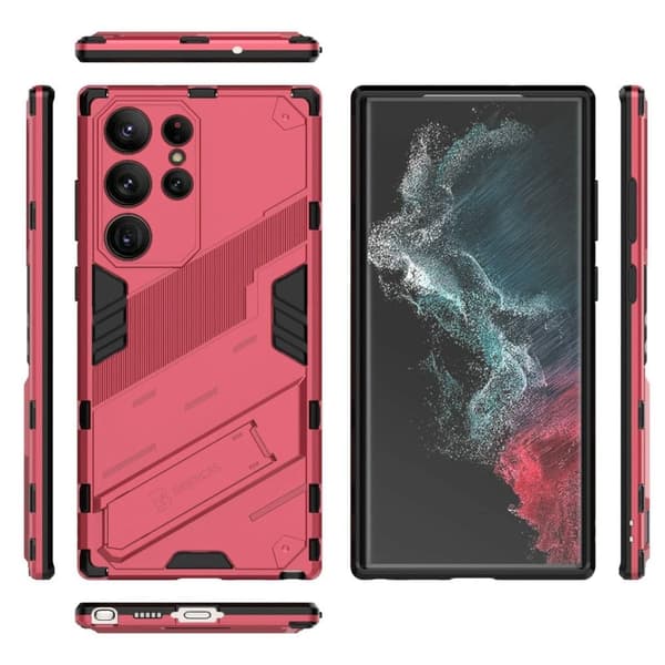Stöttåligt Samsung Galaxy S23 Ultra hybridskal - Rosa Rosa