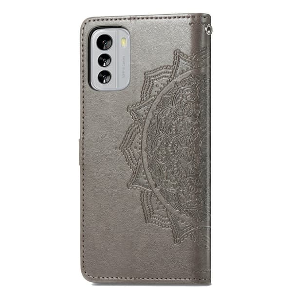 Mandala Nokia G60 Flippetui - Grå Silver grey