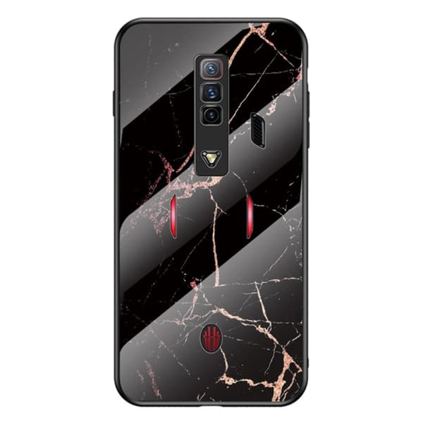 Fantasy Marble ZTE nubia Red Magic 7 cover - Guld Sort Marmor Black