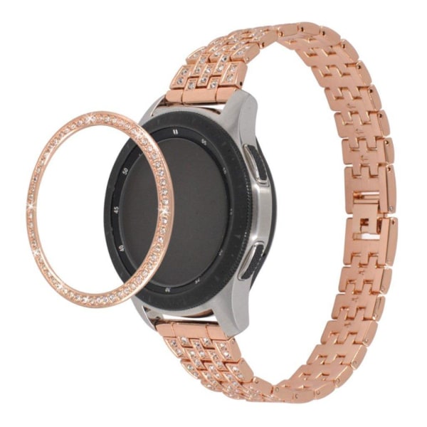 Samsung Galaxy Watch (42mm) ring med kristalldekor - Guld Guld