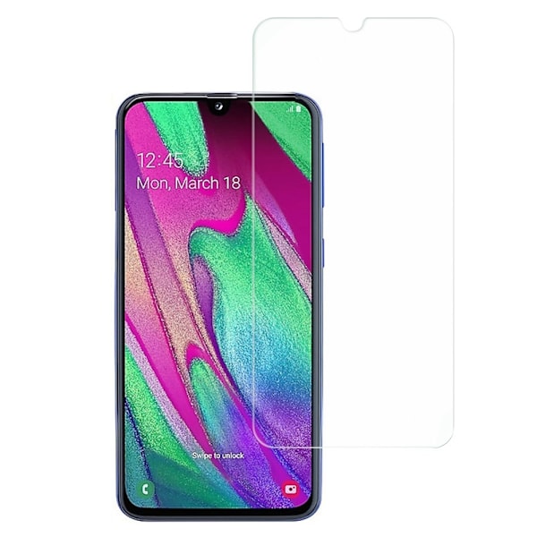 AMORUS arch edge skærmbeskytter i hærdet glas til Samsung Galaxy A40 Transparent