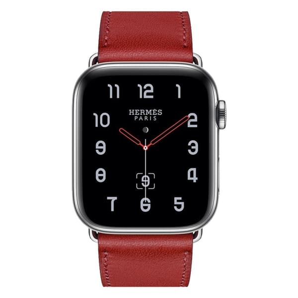 Apple Watch Series 4 44mm ægte læder Urrem - Rød Red